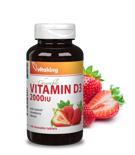 D3 vitamin 2000 rágótabletta 210 darabos